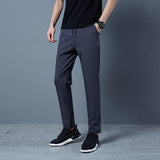 Mens Fashion Solid Color Loose Casual Pants - Almoni Express