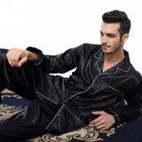 Mens Pajama Set Winter Sleepwear Men Homewear Warm Nightwear - Almoni Express