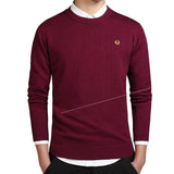 Mens Sweater Pullovers Cotton Knitted Jumpers Male Knitwear - Almoni Express