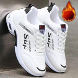 Mesh Slip On Air Cushion Shoes For Men Outdoor Breathable Lace-up Sneakers Csual Lightweight Running Sports Shoes - AL MONI EXPRESS