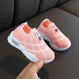 Mesh Sneakers Korean Style Boys And Girls Fly-knit Casual Shoes - Almoni Express