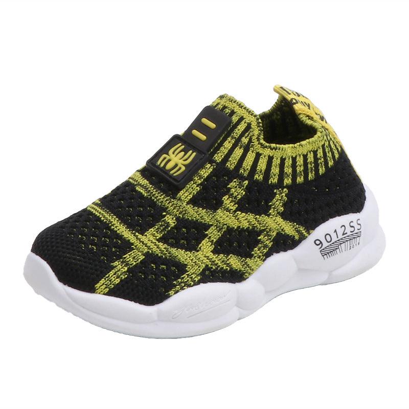 Mesh Sneakers Korean Style Boys And Girls Fly-knit Casual Shoes - Almoni Express