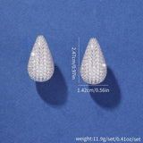 Micro-inlaid Diamond Super Flash Water Drop Ear Studs Light Luxury High-end Sense - AL MONI EXPRESS