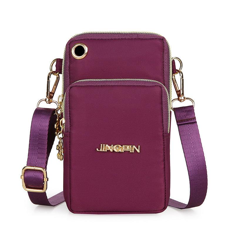 Mobile Phone Bag Women Shoulder Bag 3-layer Zipper Design Small Crossbody Shouder Bags Wallet Coin Purse - AL MONI EXPRESS