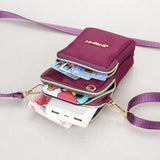 Mobile Phone Bag Women Shoulder Bag 3-layer Zipper Design Small Crossbody Shouder Bags Wallet Coin Purse - AL MONI EXPRESS