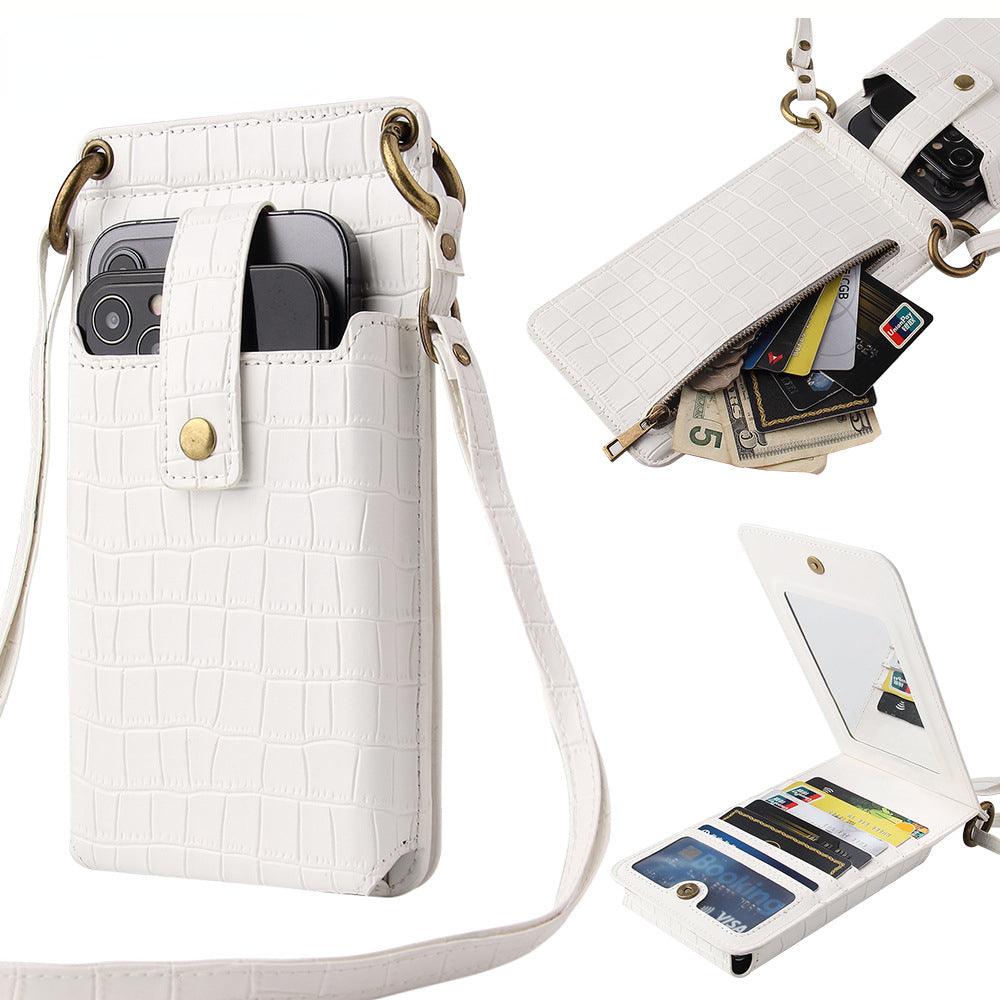 Multi-function Crossbody Bags For Mobile Phone Crocodile-pattern Wallet Card Holder - AL MONI EXPRESS