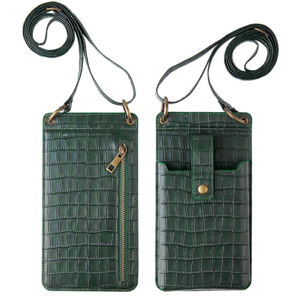 Multi-function Crossbody Bags For Mobile Phone Crocodile-pattern Wallet Card Holder - AL MONI EXPRESS