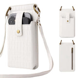 Multi-function Crossbody Bags For Mobile Phone Crocodile-pattern Wallet Card Holder - AL MONI EXPRESS