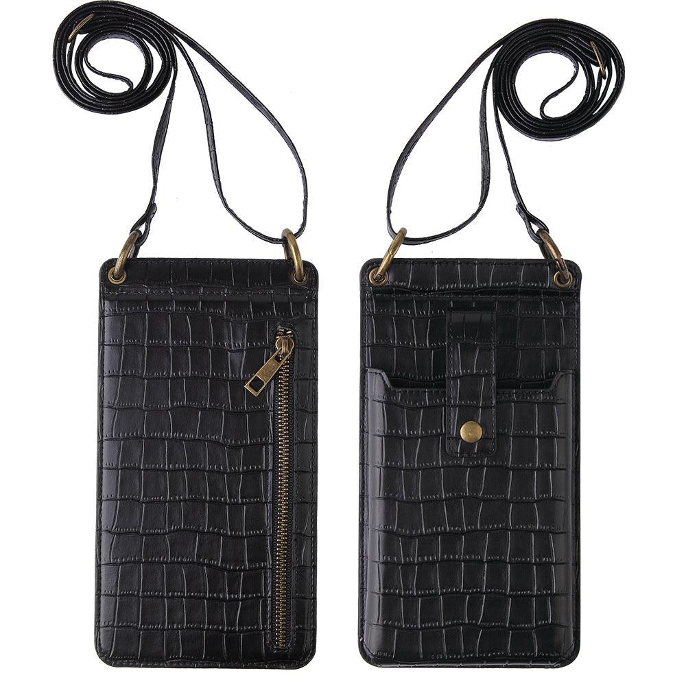 Multi-function Crossbody Bags For Mobile Phone Crocodile-pattern Wallet Card Holder - AL MONI EXPRESS