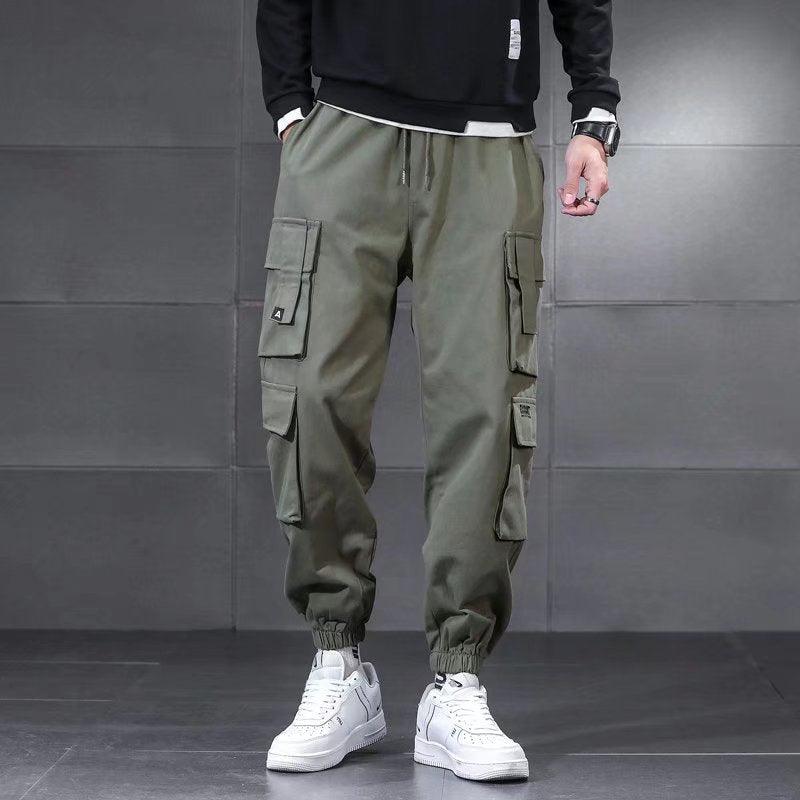 Multi-pocket Cargo Pants Men's Plus Size Loose Casual Pants - Almoni Express