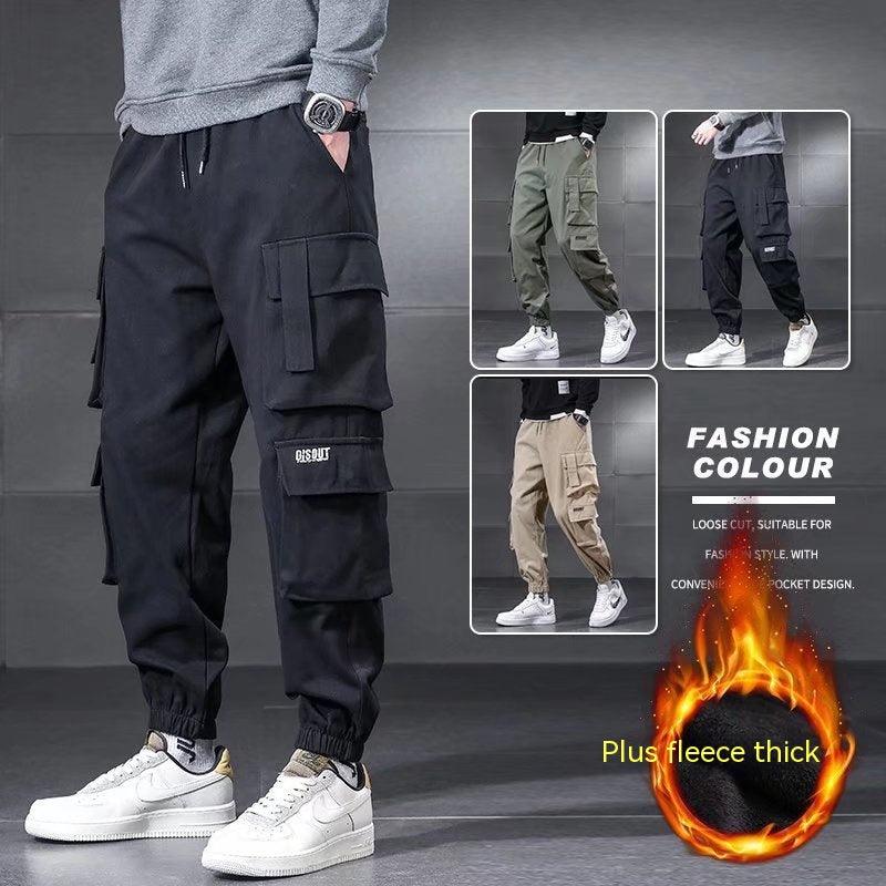 Multi-pocket Cargo Pants Men's Plus Size Loose Casual Pants - Almoni Express