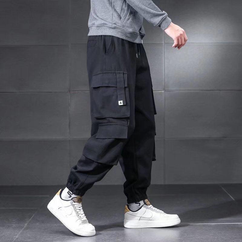 Multi-pocket Cargo Pants Men's Plus Size Loose Casual Pants - Almoni Express