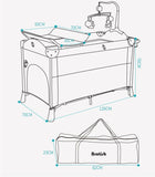 Multifunctional Baby Cot Splicing Large Bed Movable - Almoni Express