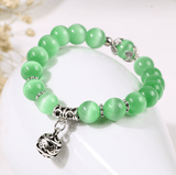 Natural opal beads bracelets crystal fashion women bracelet vintage stainless steel braceletes for women - AL MONI EXPRESS