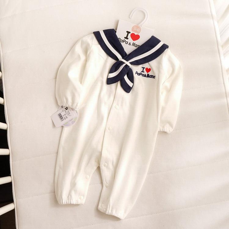 Navy Style Baby Clothes Newborn Clothes Baby Onesies - Almoni Express