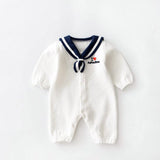 Navy Style Baby Clothes Newborn Clothes Baby Onesies - Almoni Express