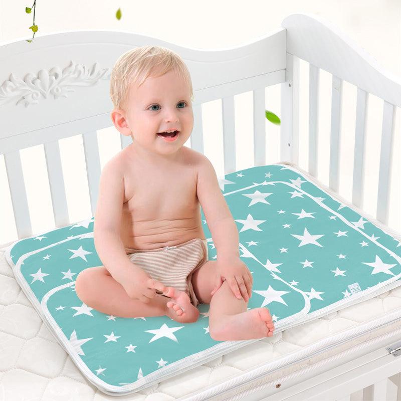 New Baby Breathable And Baby Changing Cotton Cartoon Waterproof Pad - Almoni Express