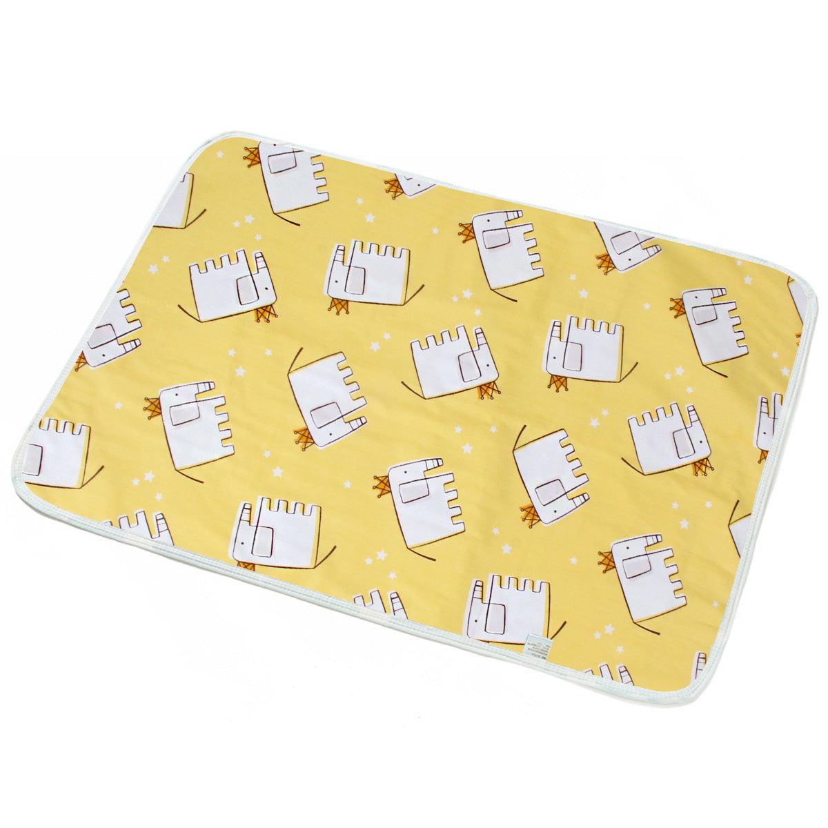 New Baby Breathable And Baby Changing Cotton Cartoon Waterproof Pad - Almoni Express