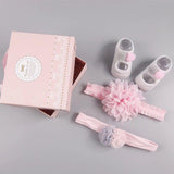 New baby hair accessories socks and shoes set box - Almoni Express