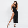 New Deep V Slit Dress - Almoni Express