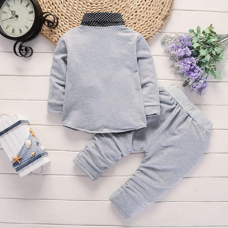 New Design Toddler Boys Casual Suit Set Boys Clothes Set Printed Suit Infant Boys Children Clothing Set - Almoni Express