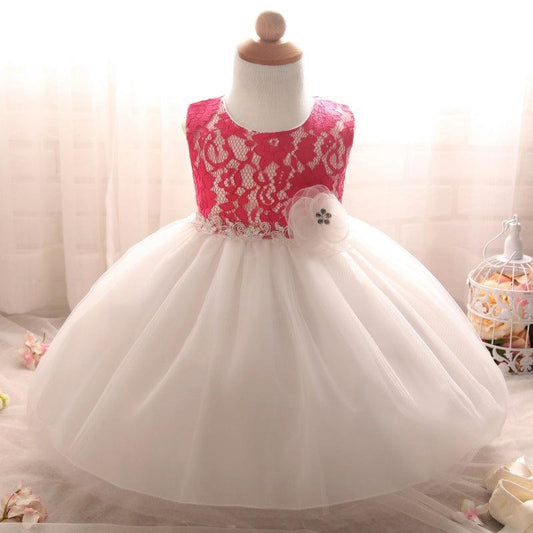 new European girls retro lace dress baby dress skirts wholesale baby full moon4 - Almoni Express