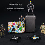 New Luggage Box Storage Box Folding Mini UAV Aerial Photography Remote Control Four Axis Children's Toys Drone - Almoni Express