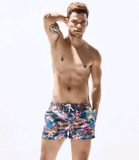 New men's beach pants casual shorts quick-drying seaside hot spring bathing trunks - Almoni Express