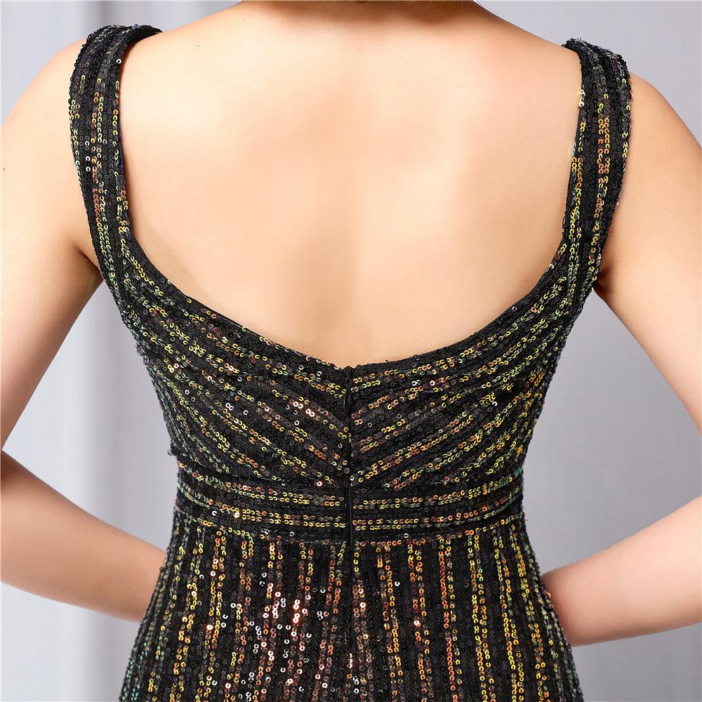 New Sequined Fishtail Long Dress - Almoni Express