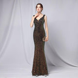 New Sequined Fishtail Long Dress - Almoni Express