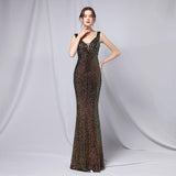 New Sequined Fishtail Long Dress - Almoni Express