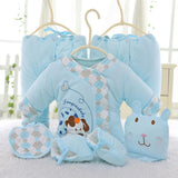 New Six-piece newborn baby cotton suit - Almoni Express