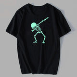 New Skull Personality Trendy Fashion T-Shirt Luminous - Almoni Express