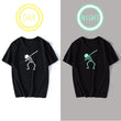 New Skull Personality Trendy Fashion T-Shirt Luminous - Almoni Express