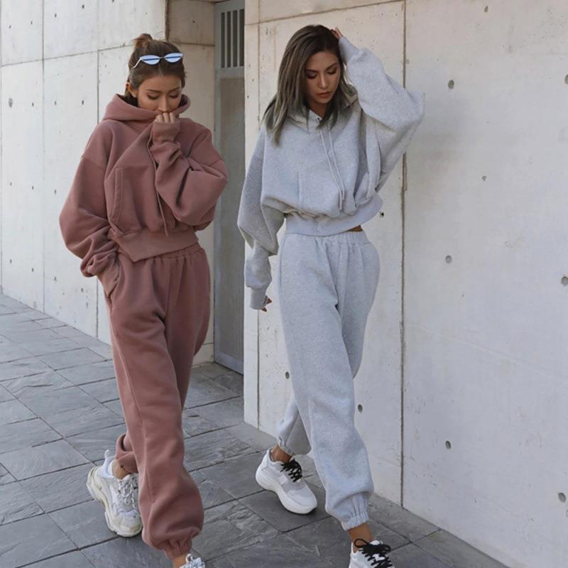 New Style Autumn And Winter Women's New Casual Hoodie Coat Sports Suit - AL MONI EXPRESS