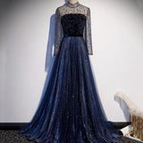 New Style High End Celebrity Long Tail Starry Sky Dress - Almoni Express