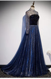 New Style High End Celebrity Long Tail Starry Sky Dress - Almoni Express