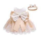 New wedding flower girl holiday celebration dress - Almoni Express