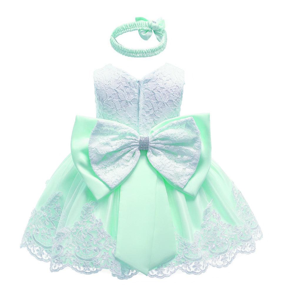 New wedding flower girl holiday celebration dress - Almoni Express