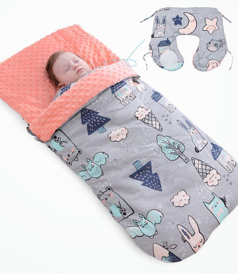 Newborn Baby Blanket Warm Fleece Stroller Cover Quilt - Almoni Express