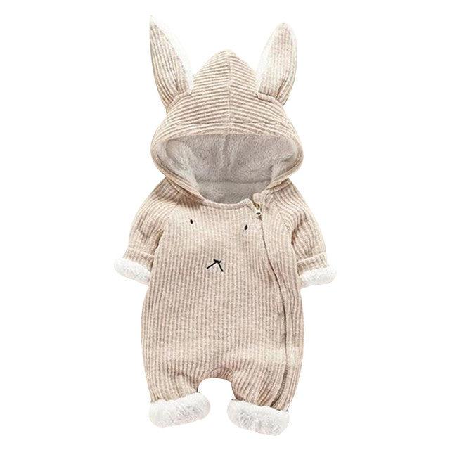 Newborn Baby Boy Girl Kids Hooded Romper Jumpsuit Bodysuit Clothes Outfits - Almoni Express