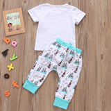 Newborn Baby Clothes Set T-shirt Tops+Pants Little Boys and Girls Outfits - Almoni Express