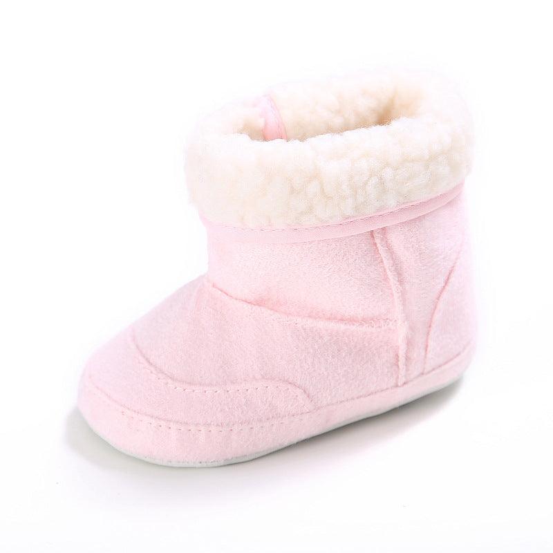 Newborn Baby Girls First Walkers Shoes Infant Toddler Soft Rubber Soled Anti-slip Boots Booties - Almoni Express