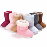 Newborn Baby Girls First Walkers Shoes Infant Toddler Soft Rubber Soled Anti-slip Boots Booties - Almoni Express