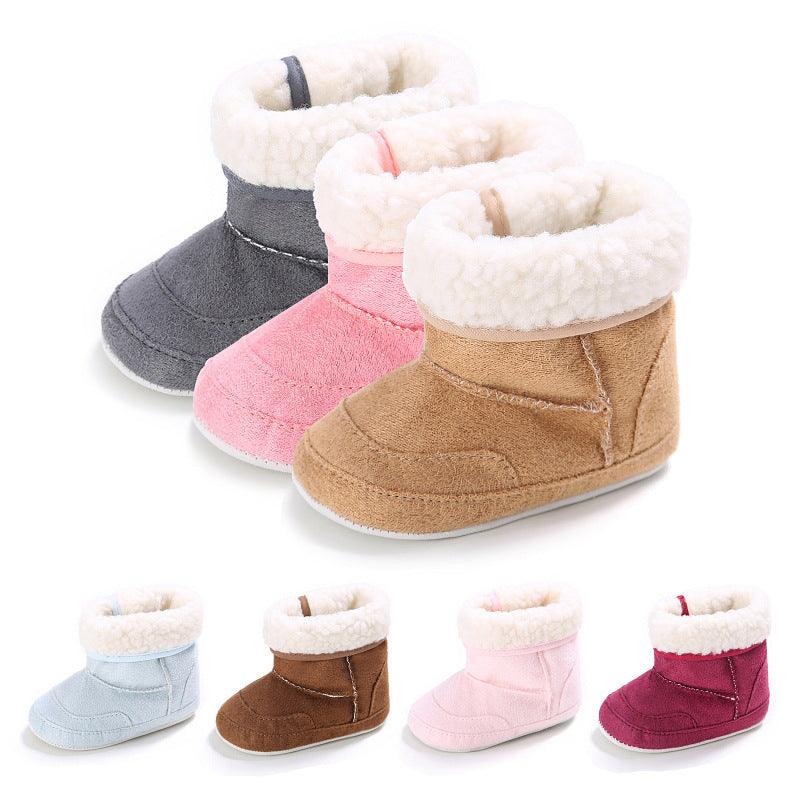 Newborn Baby Girls First Walkers Shoes Infant Toddler Soft Rubber Soled Anti-slip Boots Booties - Almoni Express