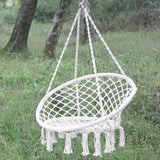 Nordic Style Round Hammock Outdoor Indoor Dormitory Bedroom Hanging Chair For Child Adult Swinging Single Safety Hammock - Almoni Express