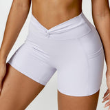 Nude Feel Tight Yoga Shorts Casual Outdoor Running Exercise Shorts Women - AL MONI EXPRESS