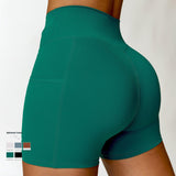 Nude Feel Tight Yoga Shorts Casual Outdoor Running Exercise Shorts Women - AL MONI EXPRESS