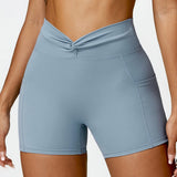 Nude Feel Tight Yoga Shorts Casual Outdoor Running Exercise Shorts Women - AL MONI EXPRESS