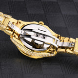 Outside The Watch Fashionable High-end Double Calendar Business Full Diamond Quartz - AL MONI EXPRESS